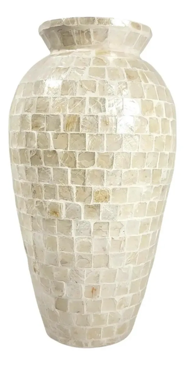 Vaso Decorativo Madrepérola 31x18x18cm Decoração