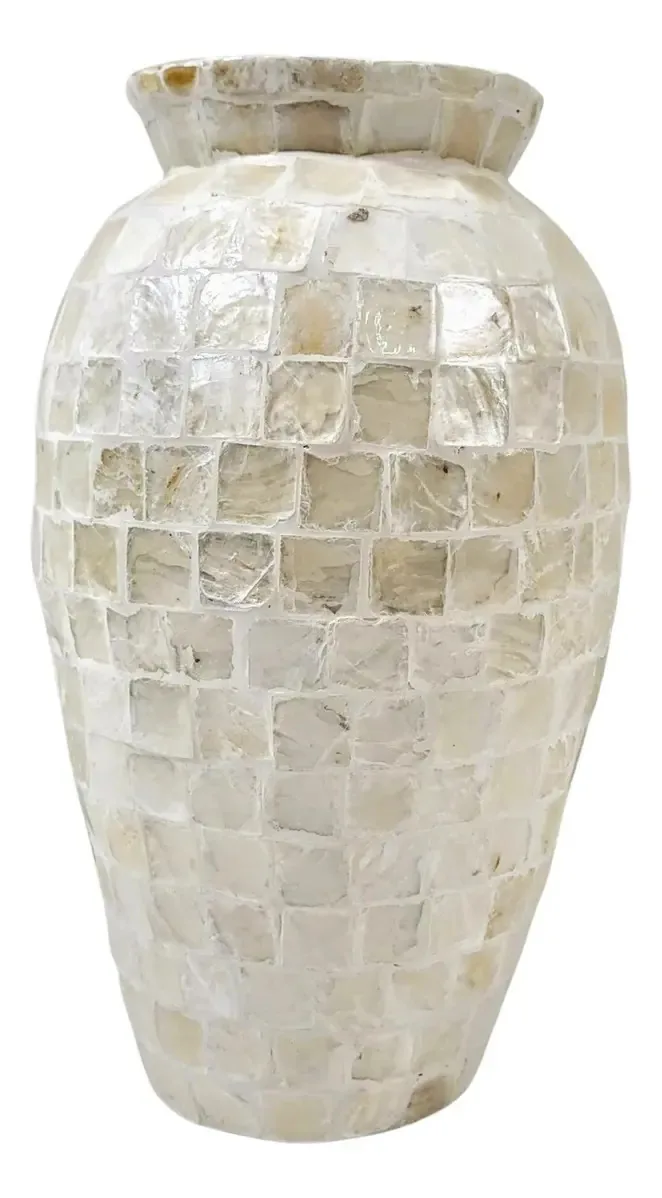 Vaso Decorativo Madrepérola 31x18x18cm Decoração