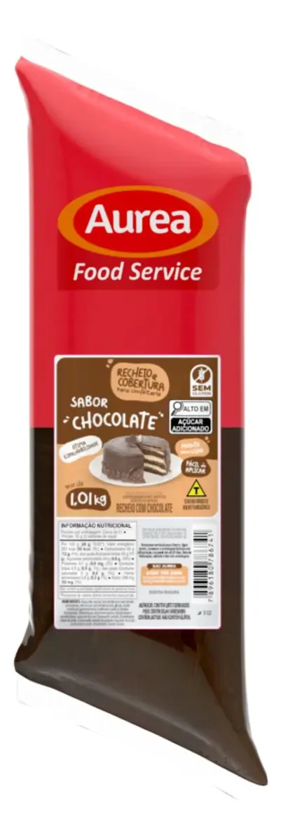 recheio e cobertura para confeitaria Aurea Food Service chocolate sem glúten 1.01 kg