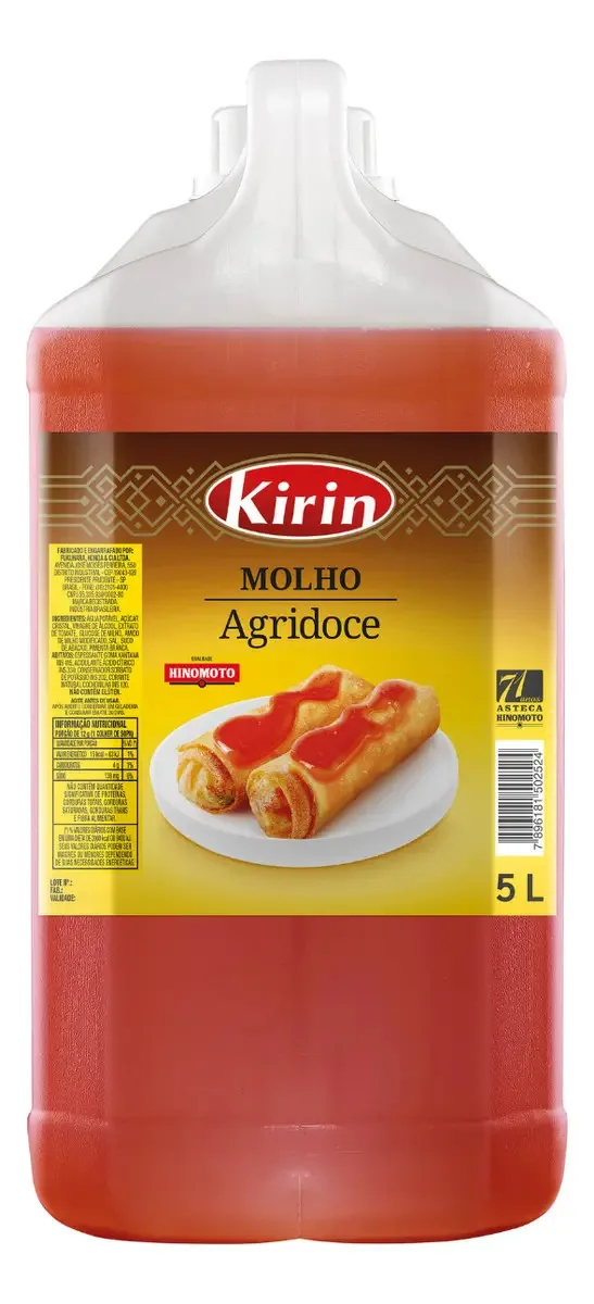Molho Agridoce Kirin 5 Litros