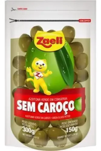 Azeitona Verde Em Conserva Sem Caroço Zaeli