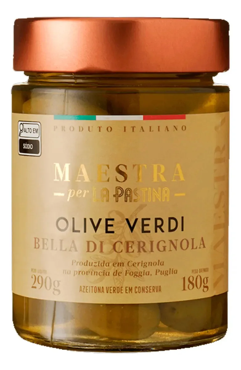 Azeitona Verde Em Conserva Maestra Vidro 180g