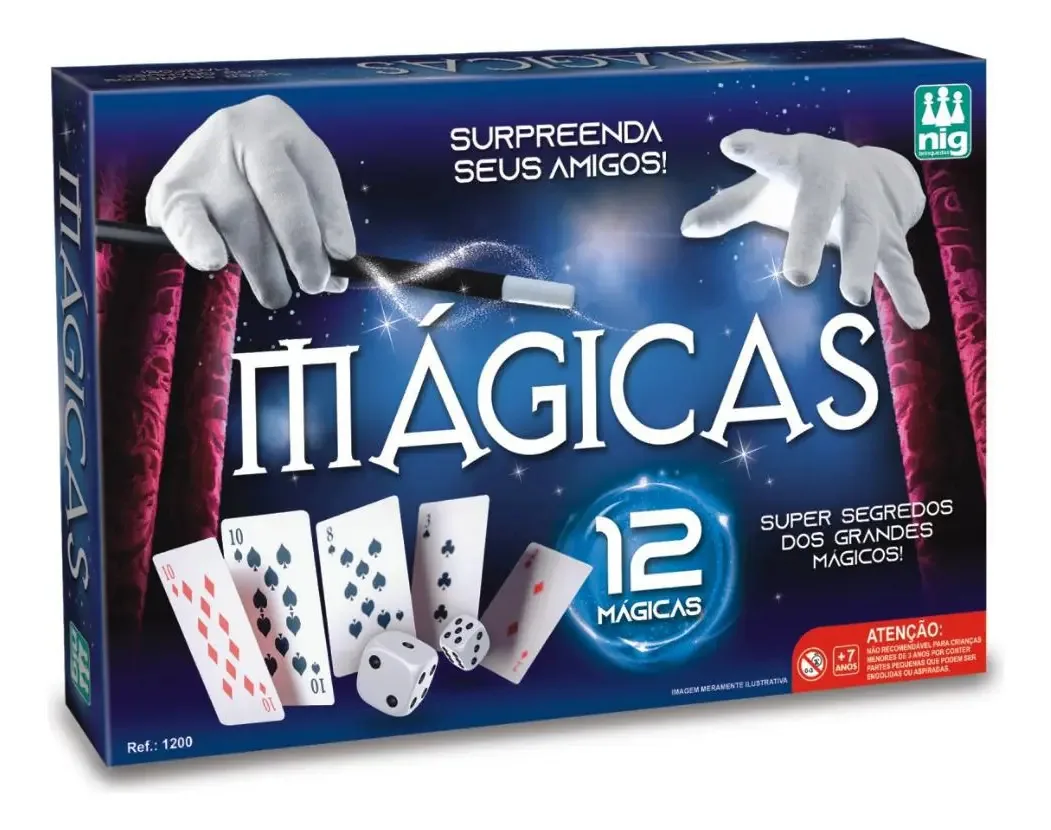 Kit Magica Infantil Com 12 Mágicas Nig Brinquedos Magico