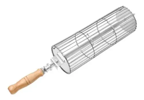 Grelha Cesta Coração E Aperitivos Churrasco Aço Inox Malta