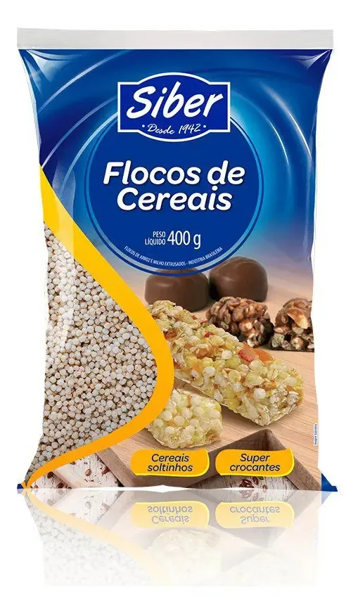 Flocos de Cereais Siber Arroz e Milho 400g
