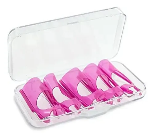 Moldes Reutilizável Unha Acrigel Porcelana Rosa 5 Un