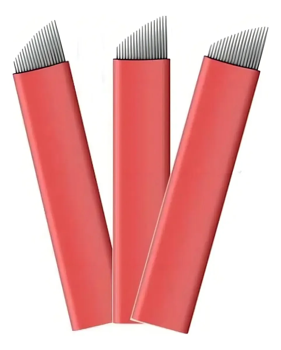 Kit Lâminas P Microblading Tattoo 17 Double Line Tebori 20un