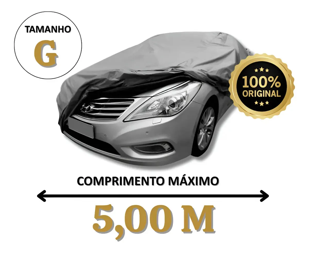 Capa Para Carro Forrada Impermeável 100% Proteção Anti Raios Uv, Sol, Poeira, Riscos Tamanho G Sumo