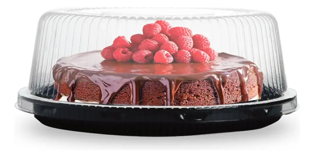 Embalagem Descartável P/ Bolos Tortas Delivery Média 26x10