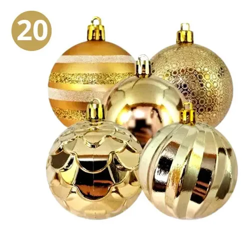 Enfeite Natal Bola No Tubo 4cm C/12