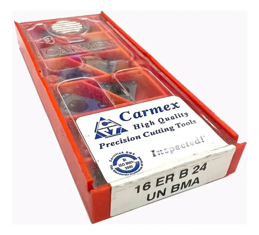 Inserto Metálico Carmex 16ERB24UN BMA 10 Peças para Torneamento