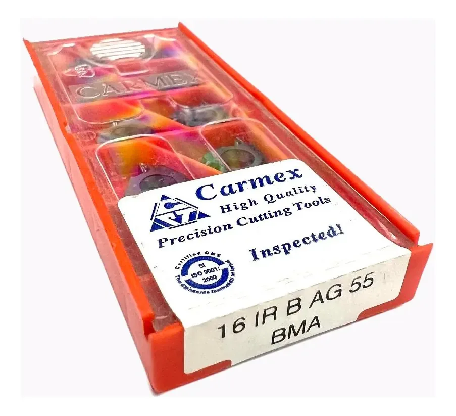 Inserto Carmex 16IRBAG55 BMA Metal Duro 10 Pastilhas Usinagem