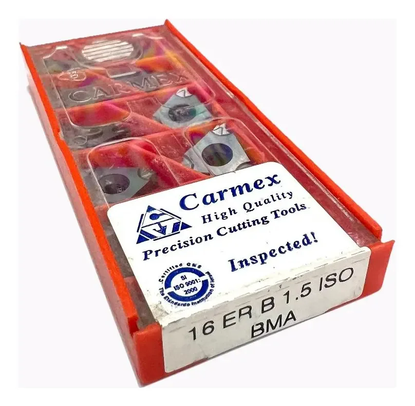 Inserto Metal Duro Carmex 16ERB1.5ISO-BMA 10 Pastilhas Usinagem