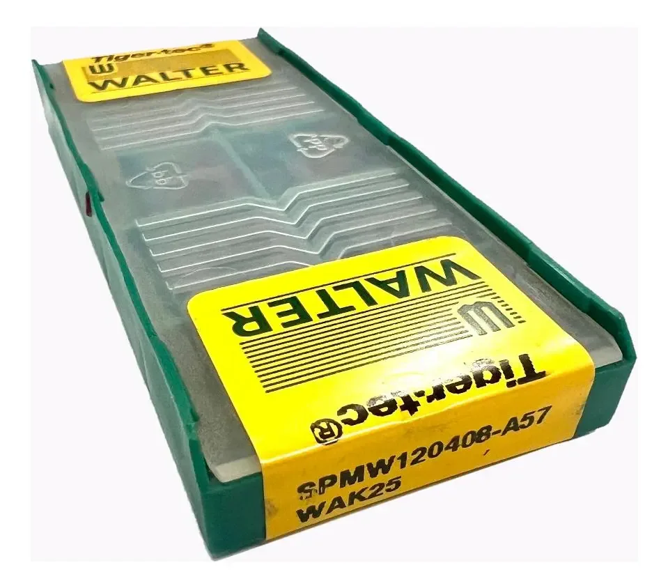 Inserto de Metal Duro Walter SPMW120408A57WAK25 10 Peças Para Usinagem