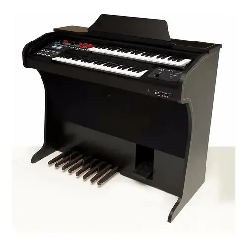Orgao Eletronico Harmonia Hs75 Preto Brilho