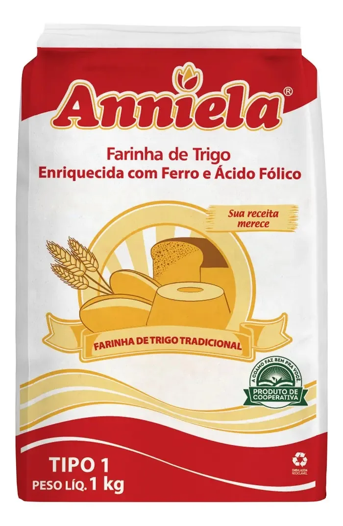 Farinha De Trigo Tipo 1 Tradicional Anniela Pacote 1kg