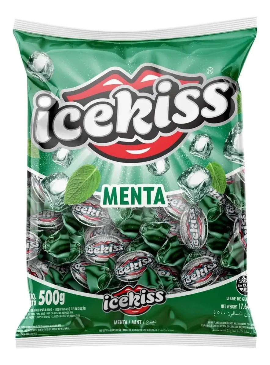 Bala Icekiss Pct 500gr Menta