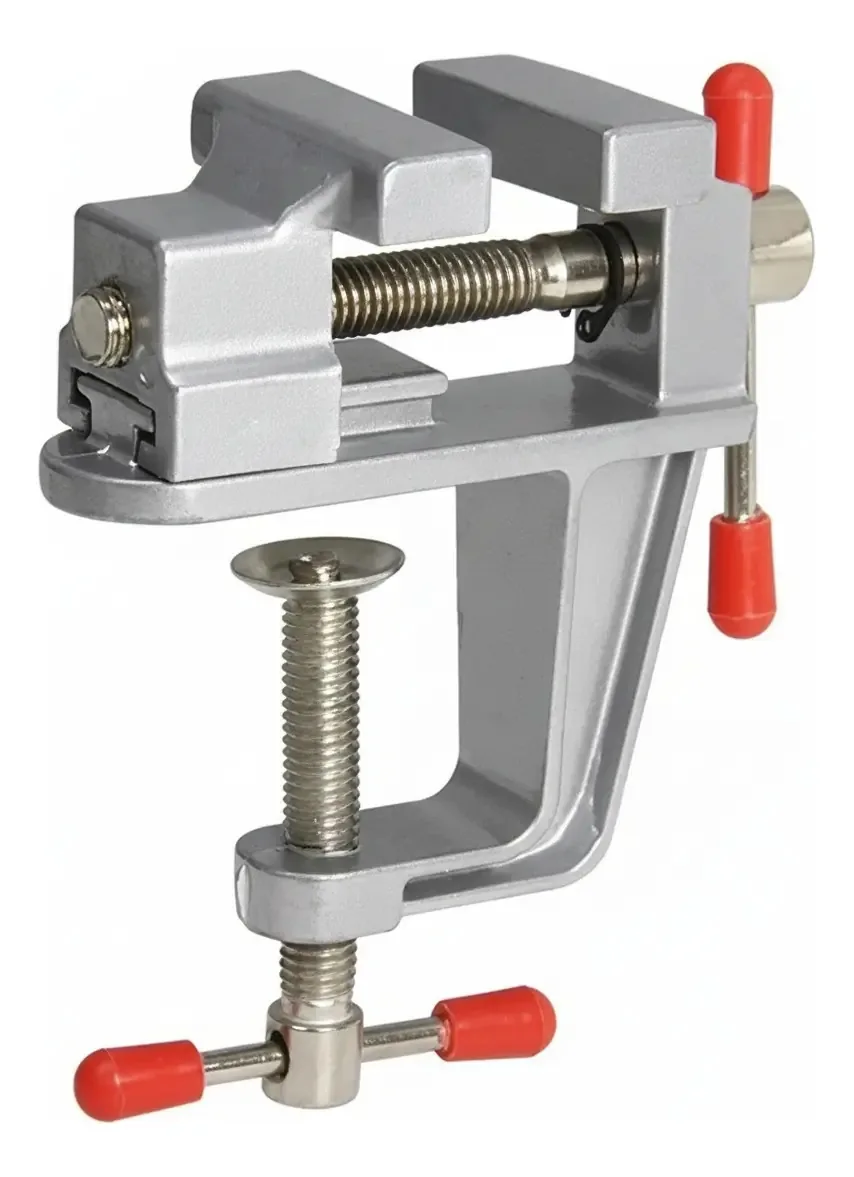 Mini Torno Morsa De Bancada Mesa Base Fixa