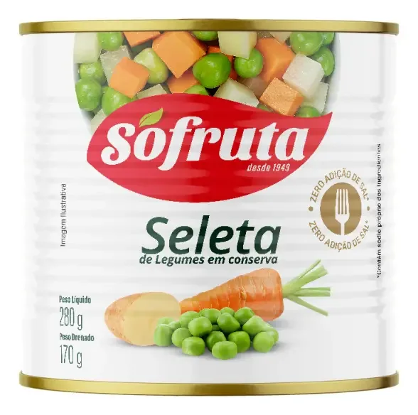 Seleta De Legumes Em Conserva Sófruta Lata 170g