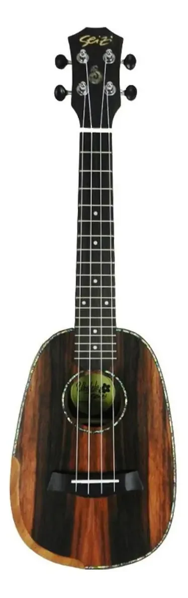 Ukulele Acústico Seizi Bora-bora Pineapple Concert Ebony