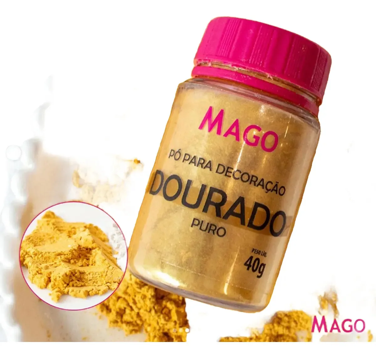 Po P.dec Dourado Puro 40g Mago