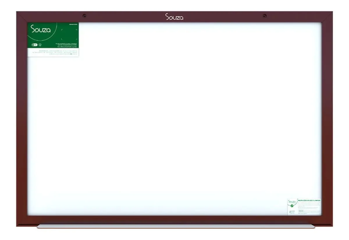 Quadro Branco Souza Standard 60x40 Moldura Tabaco