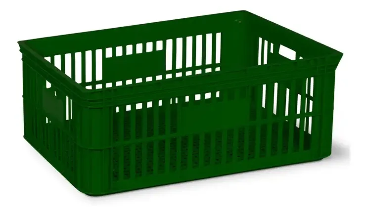 Caixa Plástica Empilhável Novel Verde 77x57x30.5 cm Para Ferramentas