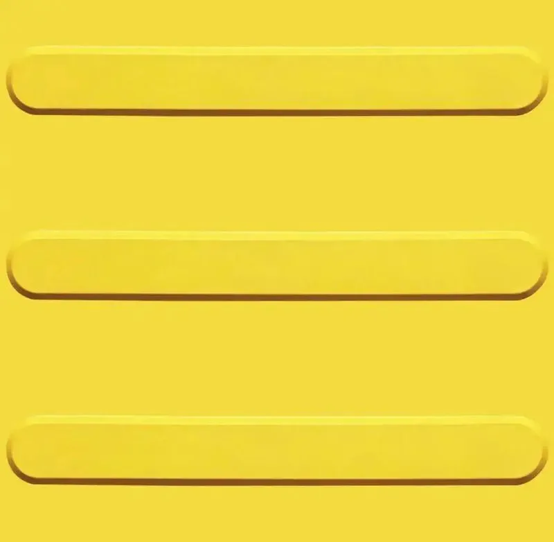 Piso Tátil Acessibilidade Direcional 25x25cm Pvc - Amarelo