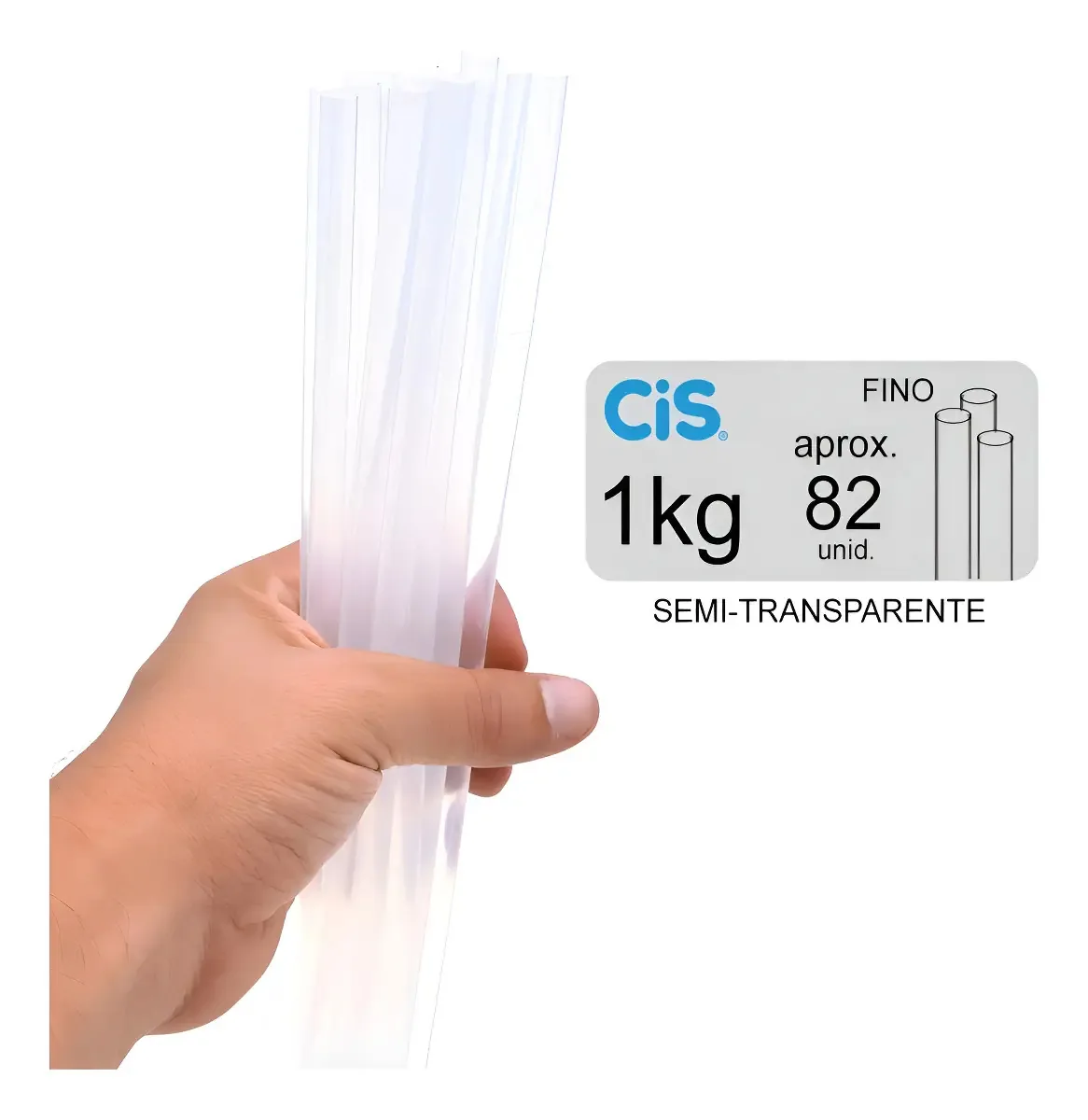 Cola Quente Fina Refil Transparente Cis