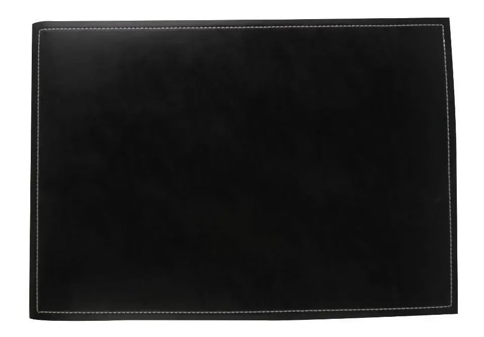 Serviço Americano Couro Preto 45x38cm - A\casa