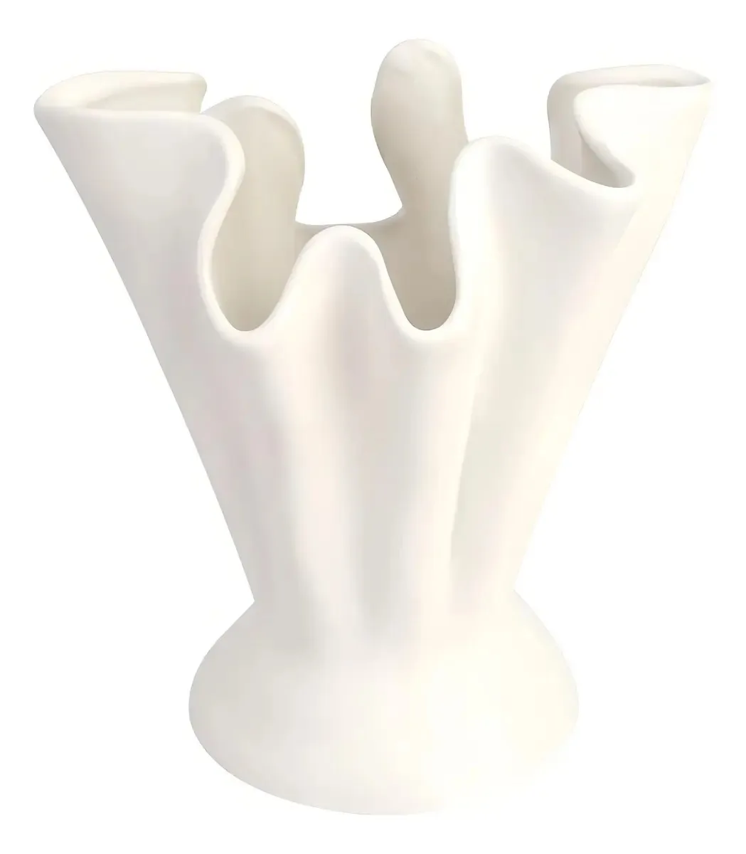 Vaso Decorativo Cerâmica 21,5cm Branco - A\casa