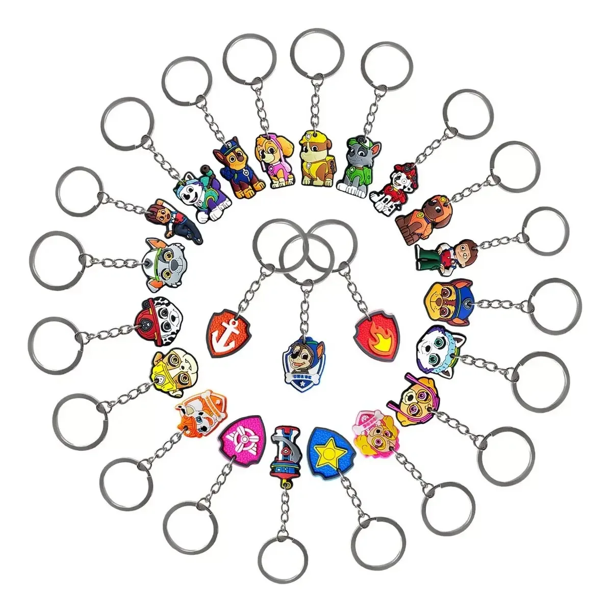 Chaveiros Paw Patrol, 15 peças