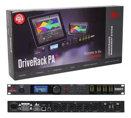 Processador de Áudio Digital DBX DriveRack PA2 para Palcos e Shows
