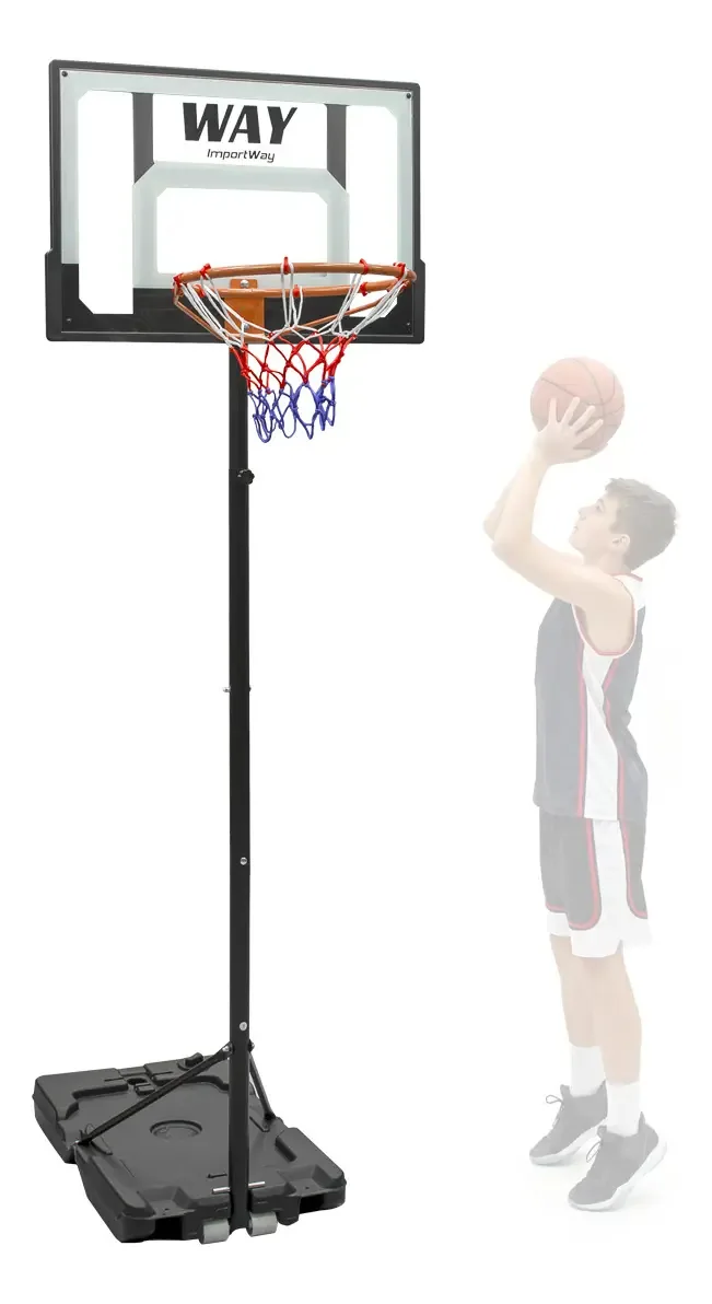 Cesta De Basquete Regulável 2,50 Metros Infantil Juvenil