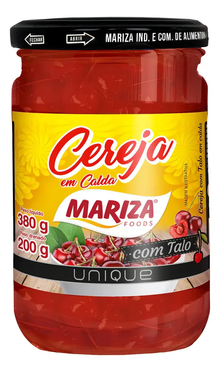 Cereja Com Talo Calda Mariza 200g