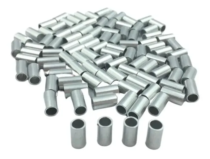 Kit 100 Conexões Alumínio Luva Anilha 4,2x0,70mm Fsspesca Encastoar