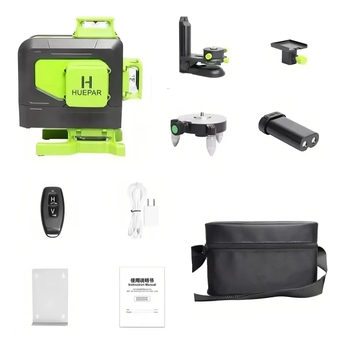 Nível a Laser Huepar 904DG Verde 40m 16 Linhas com Controle Remoto