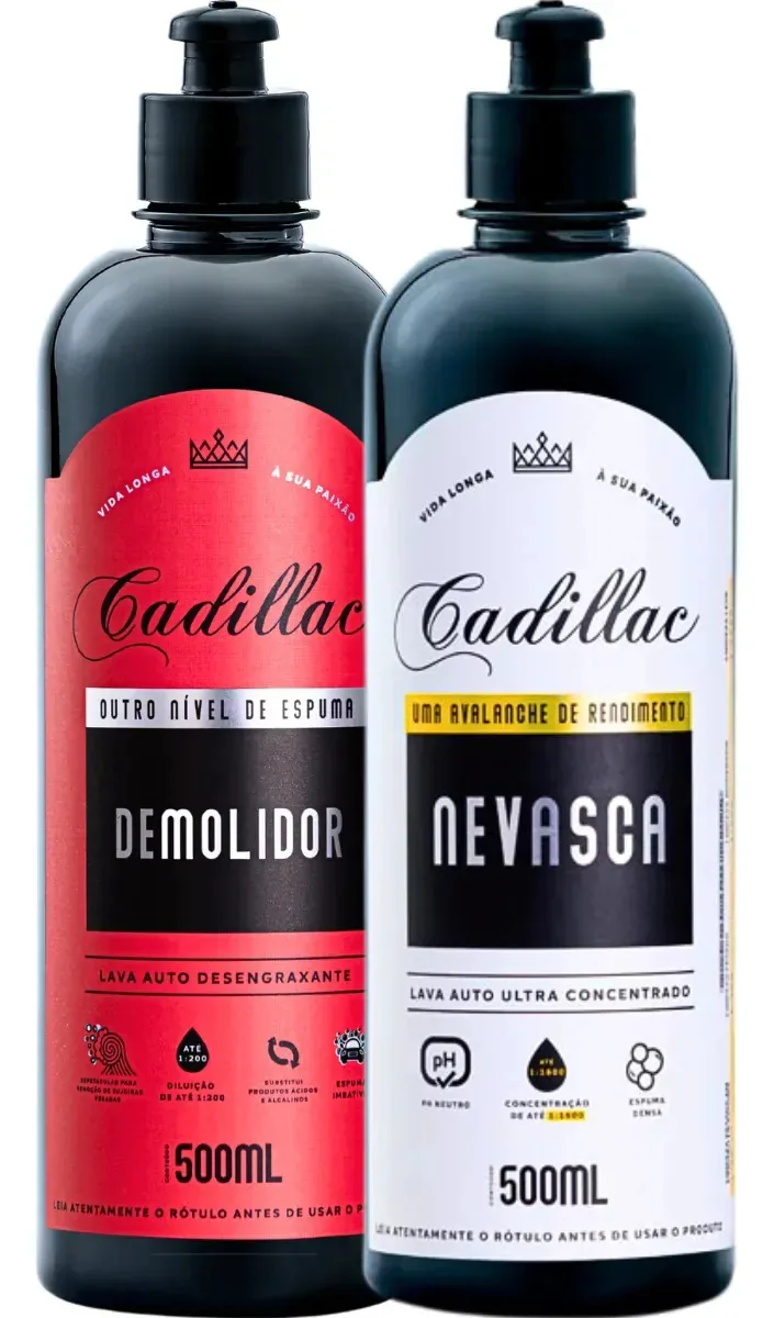 Kit Lavagem Automotiva Pesada: Demolidor e Nevasca Cadillac 500 mL