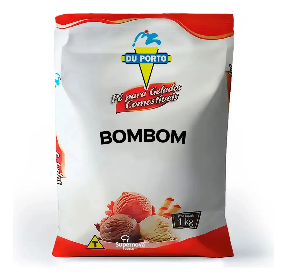 Pó Para Gelados Comestíveis Sabor Bombom 1kg - Du Porto