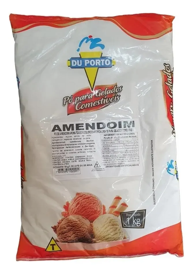 Base Pó Saborizante Amendoim 1 Kg Sorvete Picolé Gelados