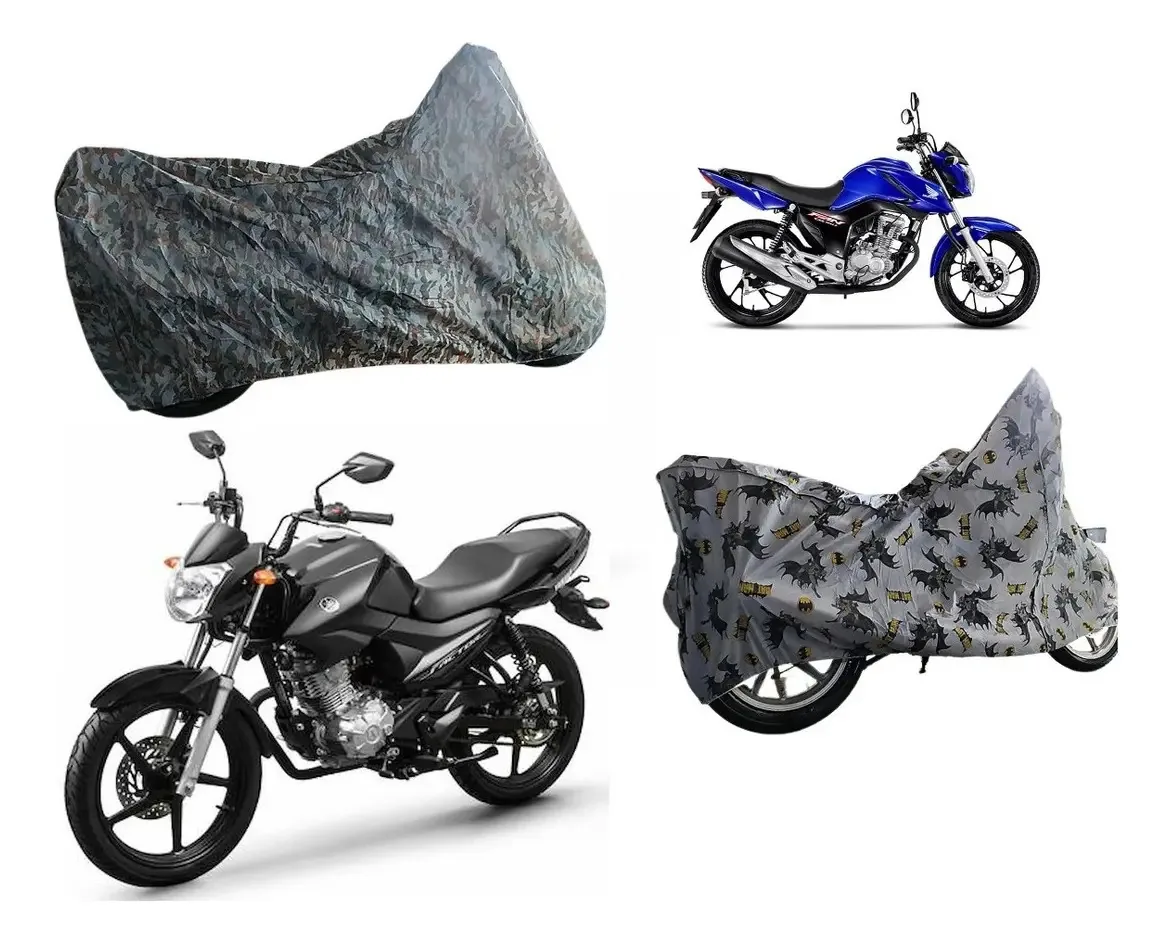 Capa Para Moto Até 500cc Impermeável Térmica Sol Chuva Cor Exército Bege