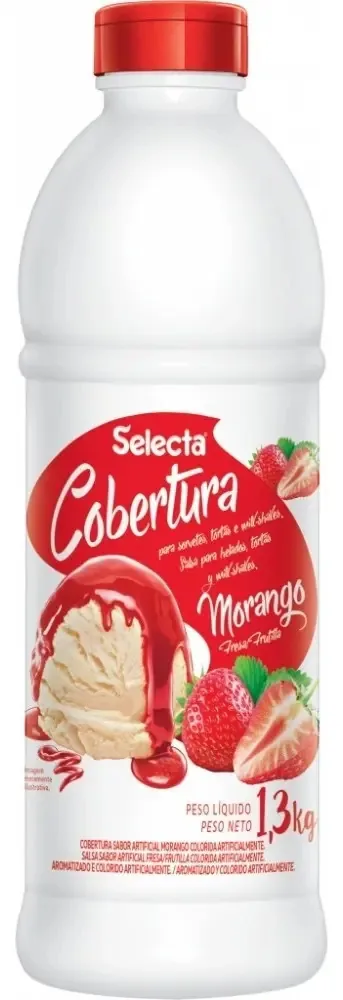 Cobertura Selecta 1,3kg Morango