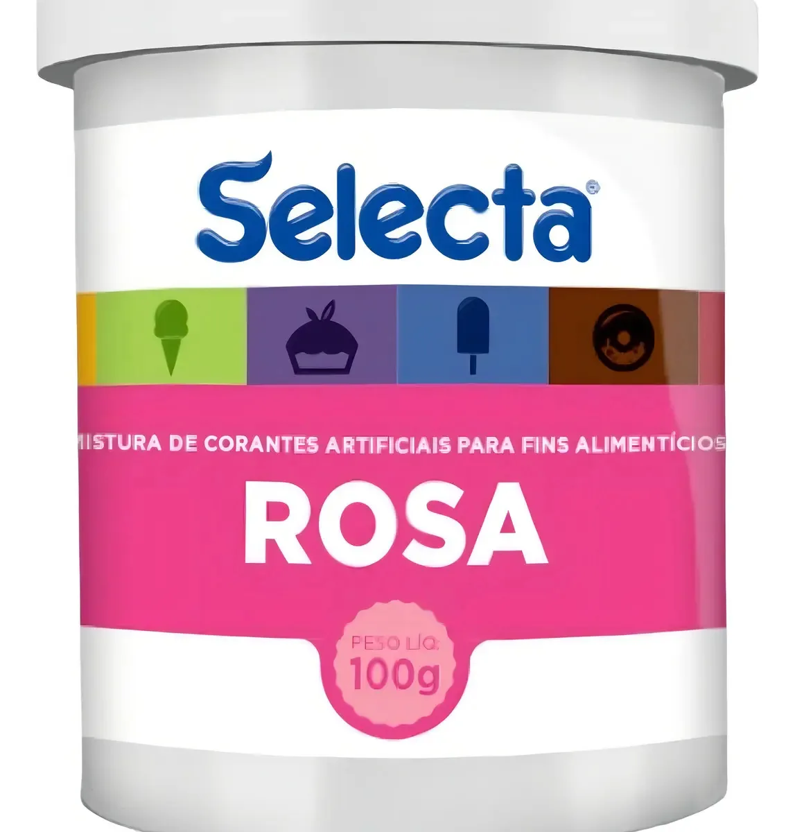 Corante 100g Rosa Brilhante Selecta