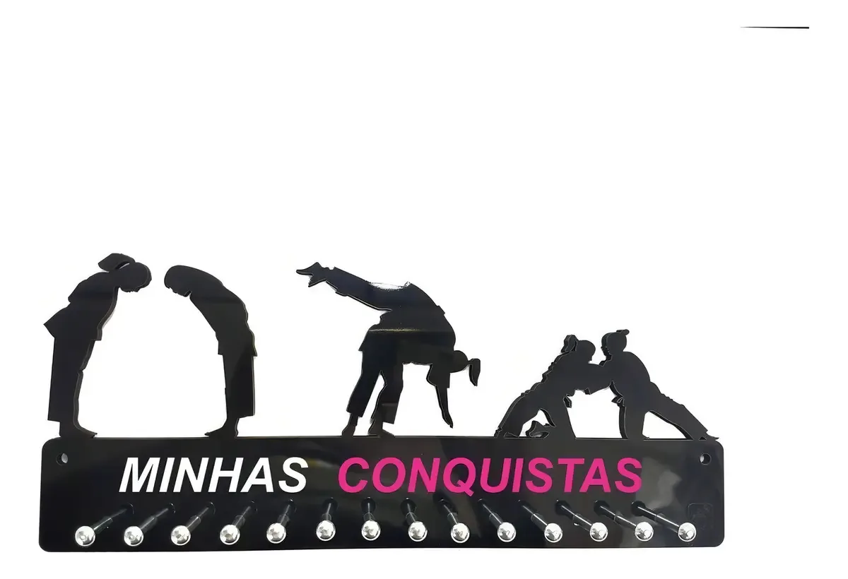 Porta Medalha Judô Feminino Para Até 50 Medalhas
