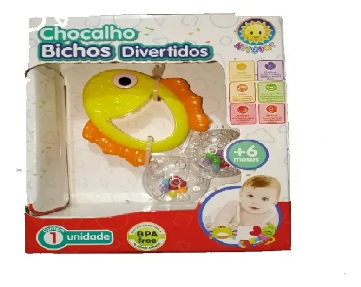 Chocalho Bichos Divertidos - Peixinho- Kitstar