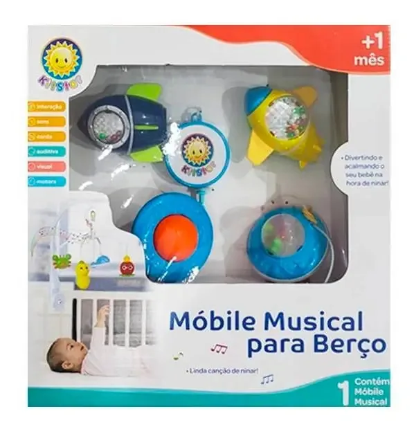 Móbile Musical De Berço Com Som Astronauta Kitstar 414g
