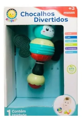 Chocalho e Mordedor Abelhinha Kitstar para Bebês