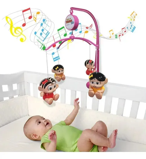 Móbile Giratório Musical De Bebê - Mônica E Magali