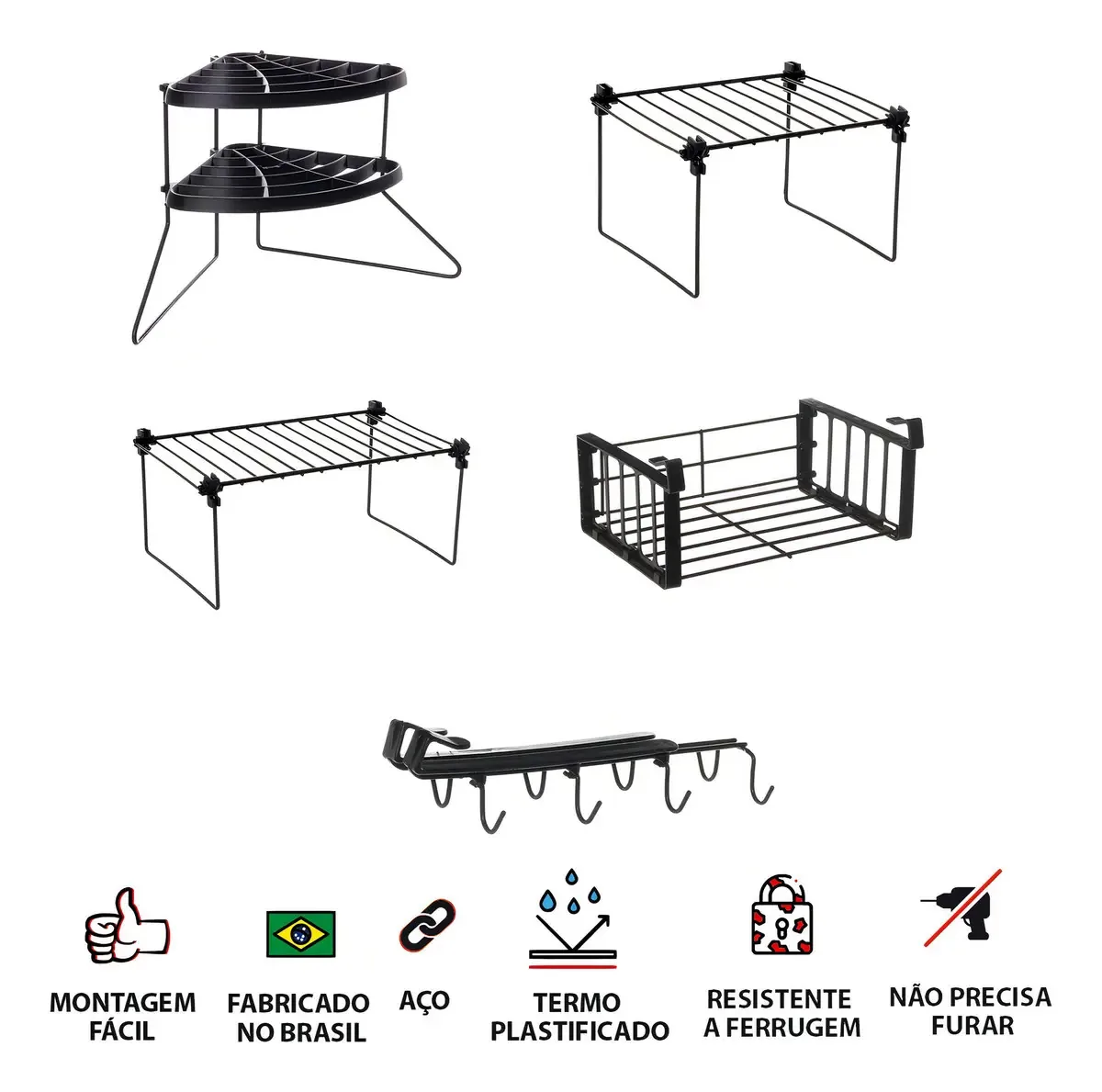Combo Organizadores Armário Cozinha 01