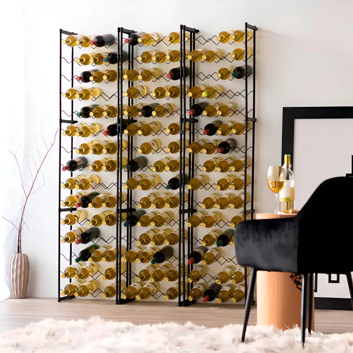 Garrafeiro Metaltru Para 20 Garrafas De Vinho